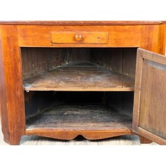 Antique Pennsylvania Nine Panel Glass Door Corner Cupboard c. Early 19th Century