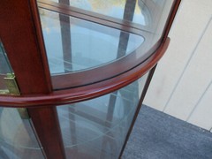 62294 Mahogany Bow Glass Curio China Cabinet HOME MERIDIAN