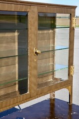 Antique Medical Cabinet Apothecary Medicine Glass Display Case industrial Vtg