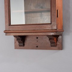 Walnut Hanging Curio Cabinet 20thC