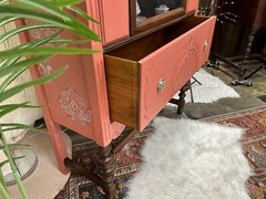 China Hutch, Eastlake Style, Painted, Refinished, Vintage