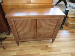 Baker Furniture console cabinet w tambour doors Mid Century