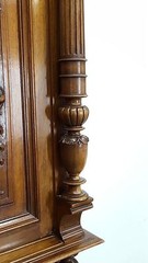 Large Antique French Renaissance Carved Sideboard Buffet Cabinet