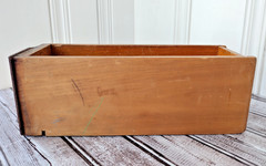 Antique Apothecary Cabinet SINGLE DRAWER Ornate Pull Centerpiece Decor PATINA