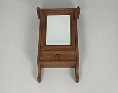 wall hanging vintage wooden medicine apothecary shaving cabinet with beveled gla