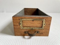 Vintage WC Heller Sectional Library Cabinet Drawer, Apothecary File, 5x3x12