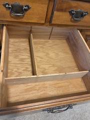 Tell City Furniture vintage/antique china hutch. Solid Maple, 52”W, 19”D, 70