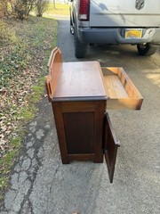 Antique Eastlake Victorian Walnut Washstand/Commode Cabinet Late 1890s.
