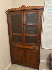 Antique Tall Pie Safe, Kitchen Cupboard Cabinet Hutch – READ THE HISTORY!!