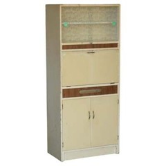 Cool Retro Original 1950’s English Kitchen Habberdashery Larda Cupboard Cabinet