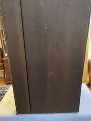 Mahogany Georgian Hanging Corner Cabinet Or Cupboard, 13 Pane Door 38”T