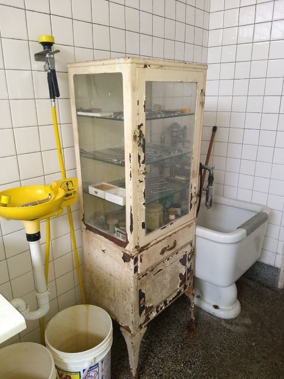 Vintage/Antique? Art Deco Metal Medical Cabinet