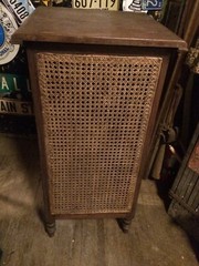 RARE Antique 1800s ? Cane Hamper Wood Cabinet Shipping Ok Oriental Chinese ?