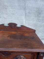 Antique Washstand With Backsplash & Carved Pulls c1860-1870
