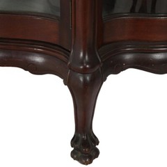 Antique RJ Horner School Mahogany Swell Front China Cabinet C1910