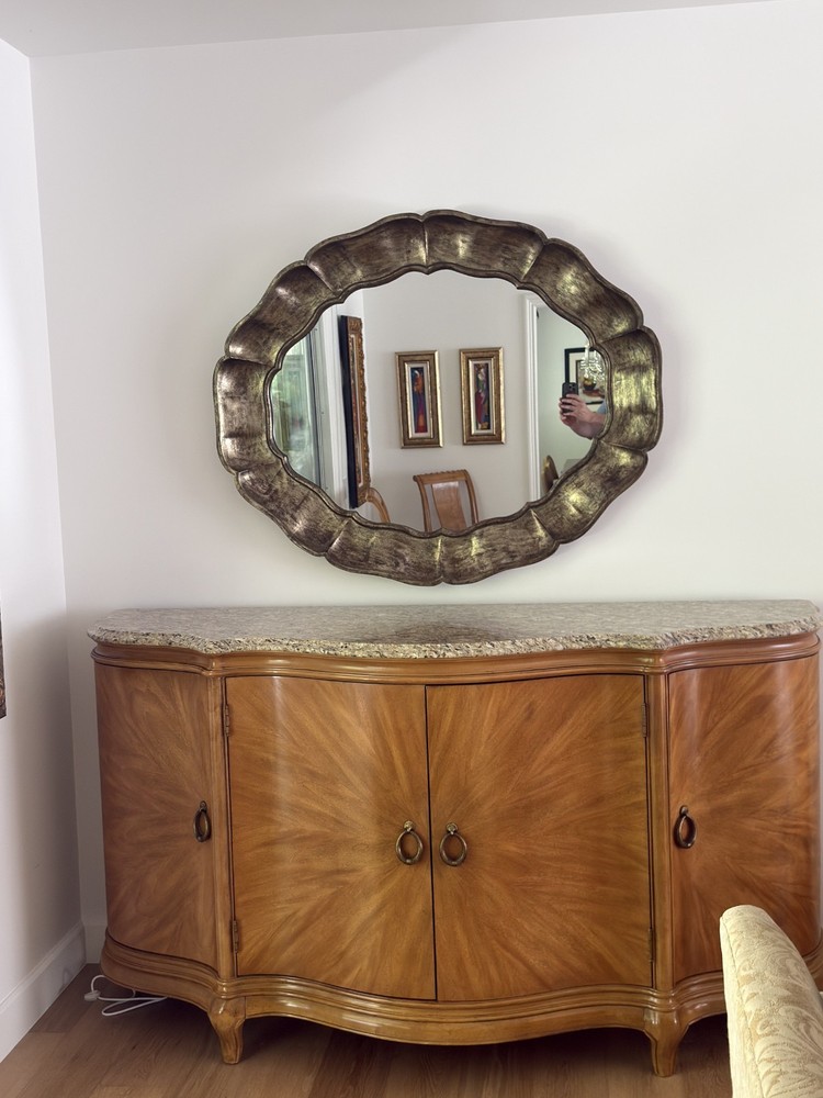 Beautiful Large Bernhardt Brand China Hutch with Granite Top