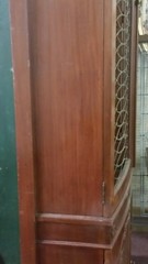 Excellent Carved Mahogany 2 Door China Cabinet Bow Front Yet Slender