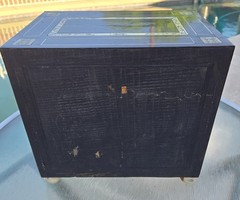 Miniature Ebony Cabinet Engraved Italian Style 10,5″x1 1,1″ x7,2″