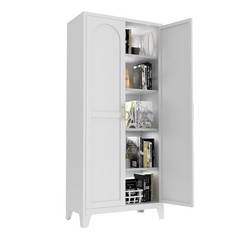 71” 2 Shapely Doors Cabinet, Metal Storage Cabinet with Doors