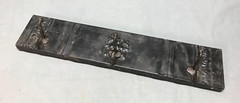 Vintage Decorative Black 23″ Tin Ceiling Metal 3 Hook Rack Old 147-25B