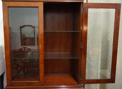 Mahogany showcase Glass doors, wooden drawers, Hand Made