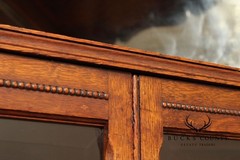 Antique Victorian Oak Corner China Cabinet