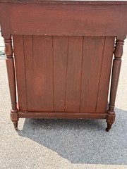 Antique paint decorated primitive country store cabinet cupboard podium folky