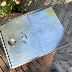Vintage Metal Drawer Bread Box Hoosier Caninet