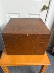 Rare Vintage Oak 4 Drawer Wooden Card Catalog File Cabinet Medical FREE SHIPPING