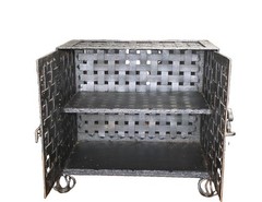 Antique wrought Iron Pie Safe table top Cabinet Pantry Rustic Farmhouse