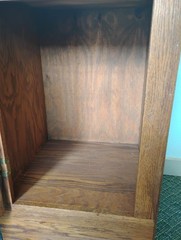 Wooden Heart Cutout Freestanding Cabinet 32″ Tall 22×19 Printer Microwave Stand