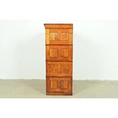 Antique Arts & Crafts Oak Flat File Cabinet by Hamilton, Circa 1900