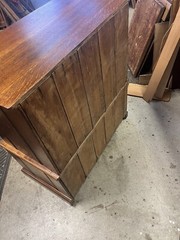 Oak Office Cabinet w/ Rolltop Section