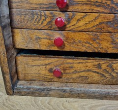 Vintage Collectors Cabinet Table Top Drawers Engineer Watchmaker Tool Chest