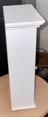 White wood glass door display case curio cabinet table top/wall hanging