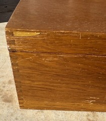 Vintage Globe Wernicke Wood Dove Tailed Rolodex Box Nice Oak ?