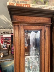 vintage antique Mahogany display Cabinet pharmacy c1870 CT 72/37/13” – 3 shelves