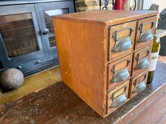 Bank of Drawers, Collectors Cabinet, Industrial, Scratch Built