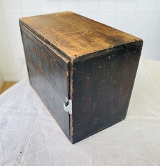 Antique vintage pine 1930s wall cabinet shelf office storage bathroom kitchen.