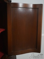 L73153: Vintage French Renaissance Carved Walnut China Cabinet