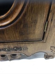 Rare Carved Wood Medicine Hanging Cabinet Depicting Goethe–Schiller Monument
