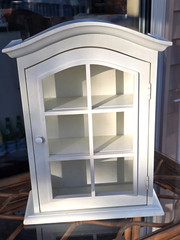Wall Mount/Stand Curio Spice Trinket Cabinet Apothecary Shelf Cottage 20x15x6
