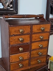 Antique CREMO Tobacco Salesman/counter Cabinet 10 Drawer Chest, Spice Style