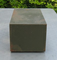 Vintage Weis Single Drawer Index Card Catalog Filing Cabinet Box Green