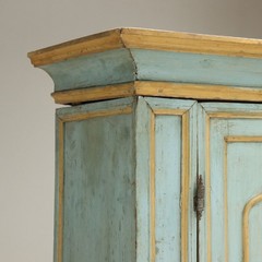 Antique Baroque Double-Body Cupboard Mid-18th Century Lacquered Woo Certified
