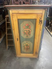 Antique Scandinavian Painted Pine Cupboard