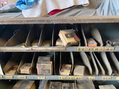 Vintage Auto Parts Cabinet