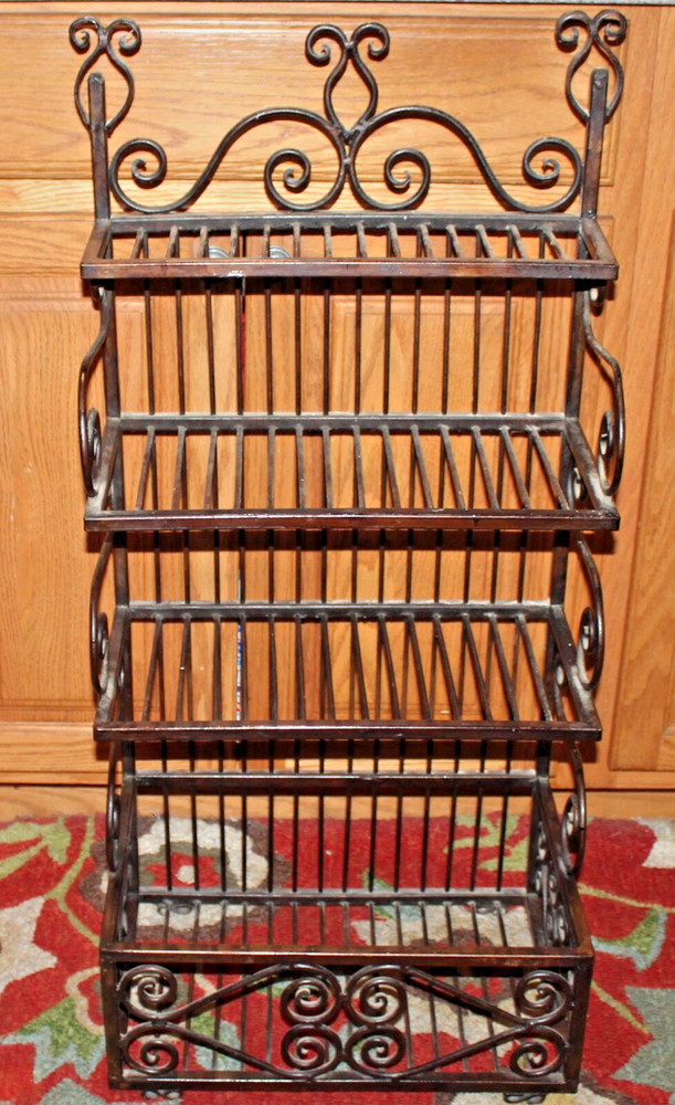 Victorian Style Bakers Rack Miniature Size Bakers Rack 4 Shelves Scroll Designs