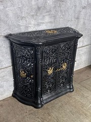 SUPERB 19th CENTURY FRENCH CAST IRON AND BRONZE CABINET / DRY BAR. ETERNAL FLAME