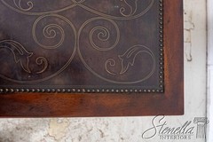 L69860: THEODORE ALEXANDER Incised Copper Surface Cabinet Commode